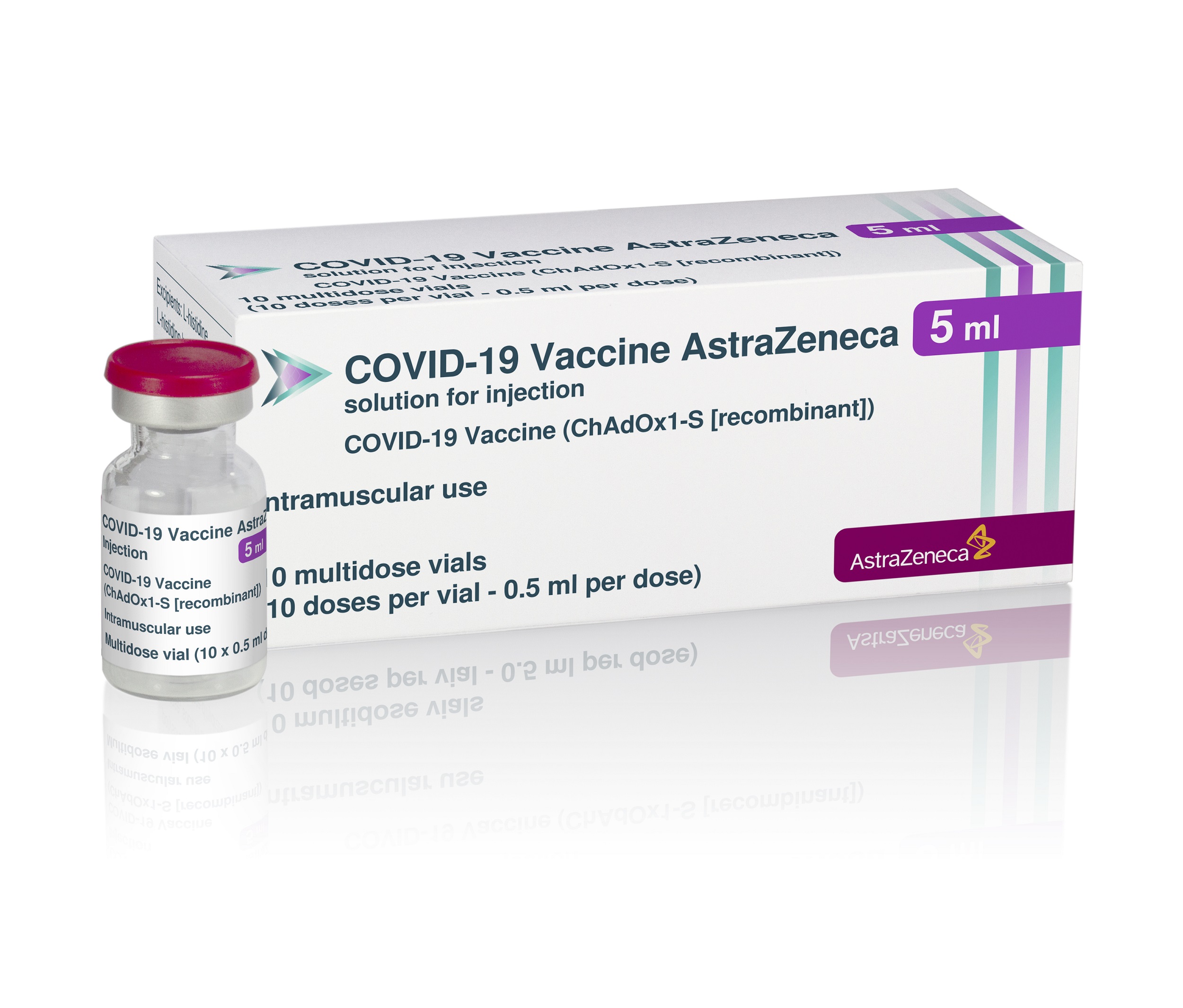 OVID-19 vaccine AstraZeneca packshot